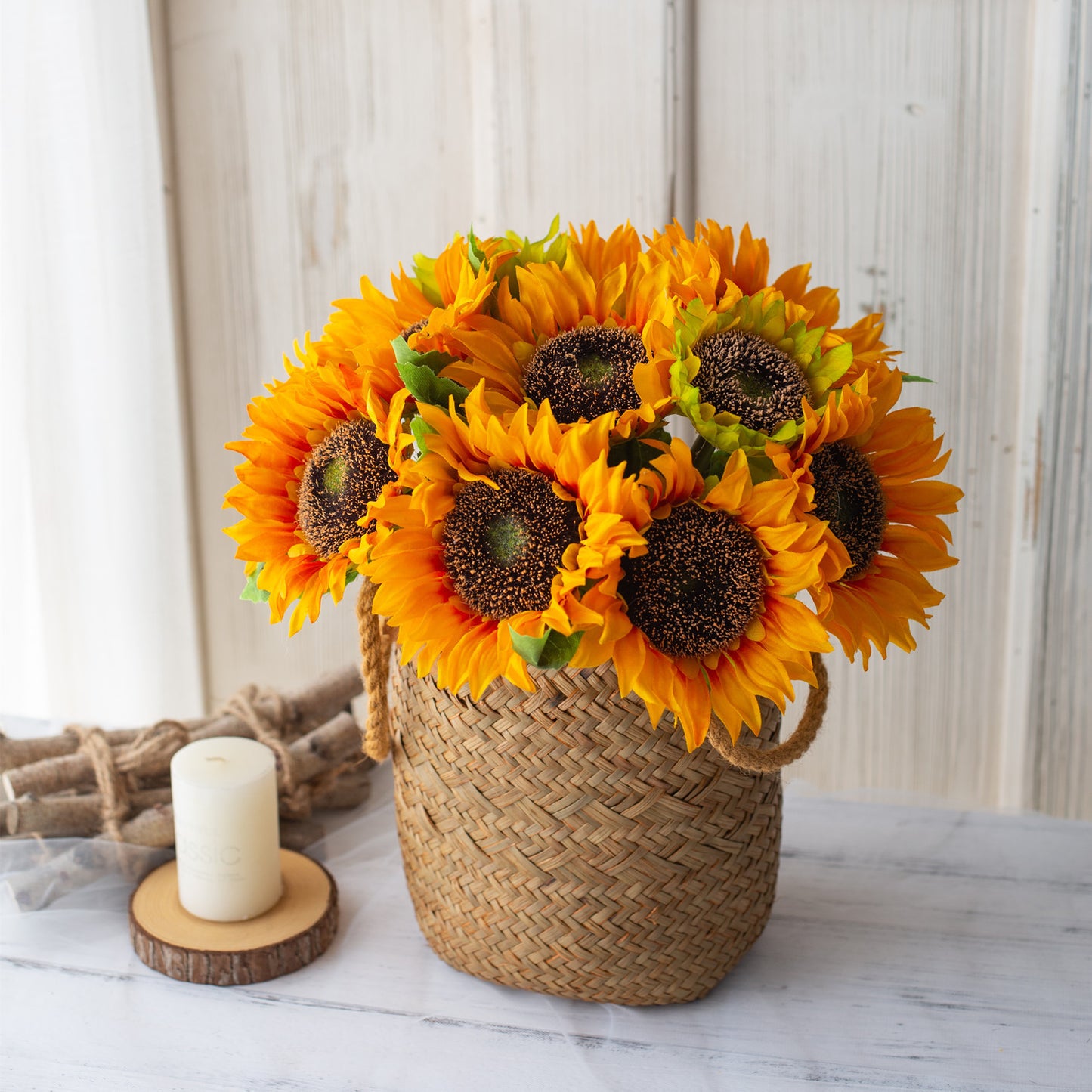 Realistic Faux Sunflowers for Weddings and Home Decor - Charming Artificial Flower Bouquets for Lasting Beauty