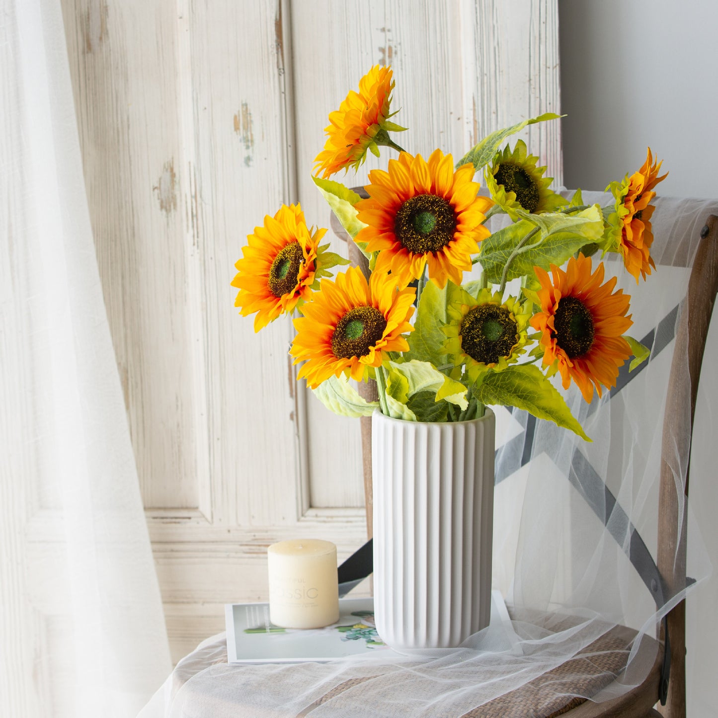 Realistic Faux Sunflowers for Weddings and Home Decor - Charming Artificial Flower Bouquets for Lasting Beauty