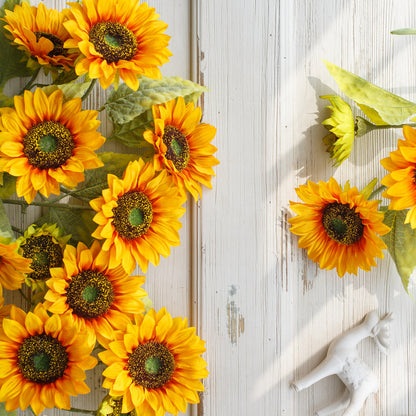 Realistic Faux Sunflowers for Weddings and Home Decor - Charming Artificial Flower Bouquets for Lasting Beauty