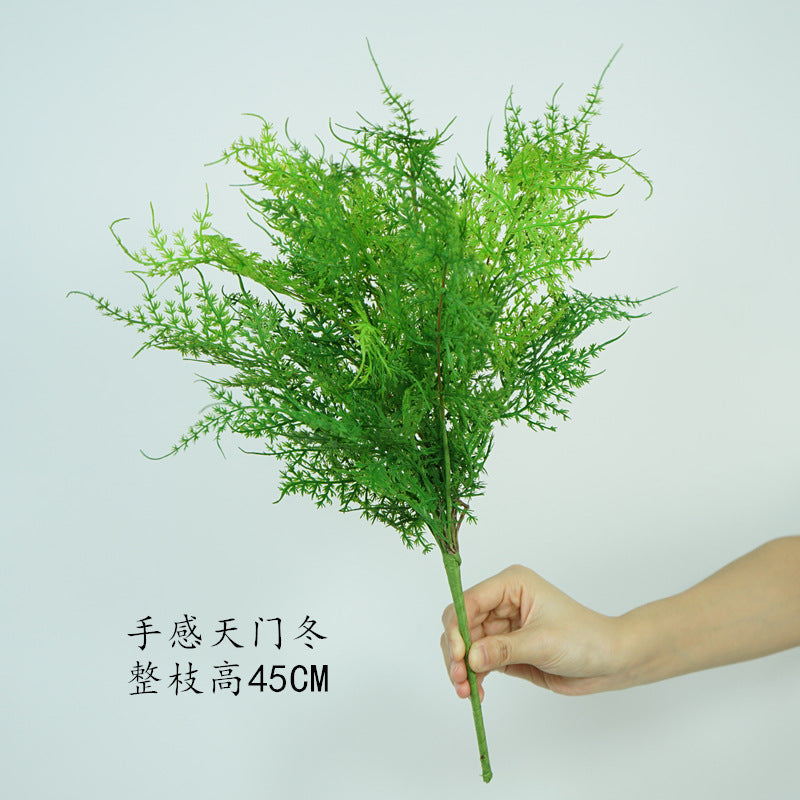 Lifelike Artificial Fern Leaf Wedding Bouquet - Single Branch Plastic Greenery Decoration for Restaurants, Living Rooms, and Home Decor