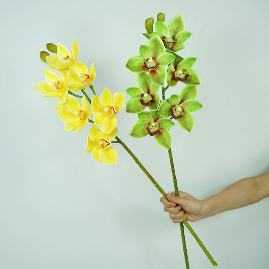 Realistic 3D Touch Orchid Bouquet: Perfect for Home Decor, Living Room Arrangements, Wedding Decorations, Photography Props, and More – Stunning Faux Flowers that Last Forever