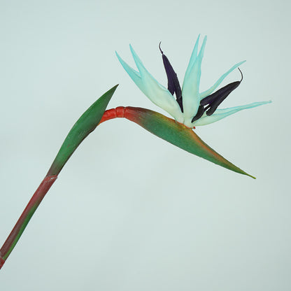 Realistic Touch Soft Rubber Bird of Paradise Flower - Stunning Orchid Stem for Weddings, Home Decor, and Artistic Floral Arrangements