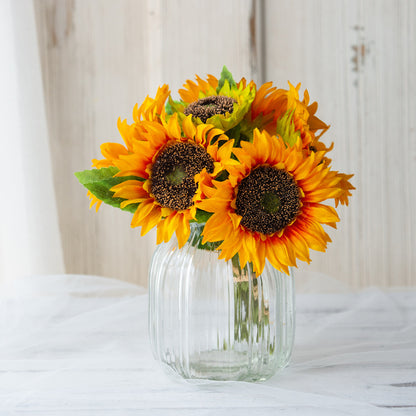 Vibrant Faux Sunflower Bouquet for Weddings and Home Decor – Realistic Silk Flowers for Stunning Bridal Bouquets and Charming Floral Arrangements