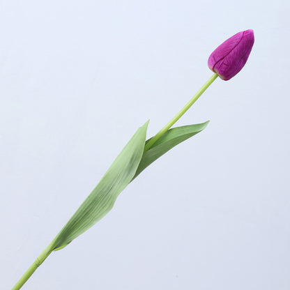 Lifelike Long-Stemmed Touch-Safe Moisturizing Tulip - Perfect for Home Decor, Hotels, and Photography Props