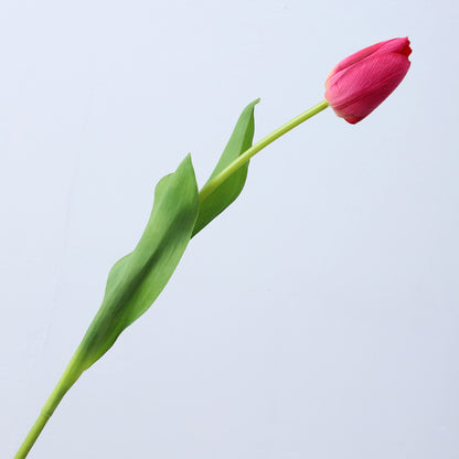 Lifelike Long-Stemmed Touch-Safe Moisturizing Tulip - Perfect for Home Decor, Hotels, and Photography Props