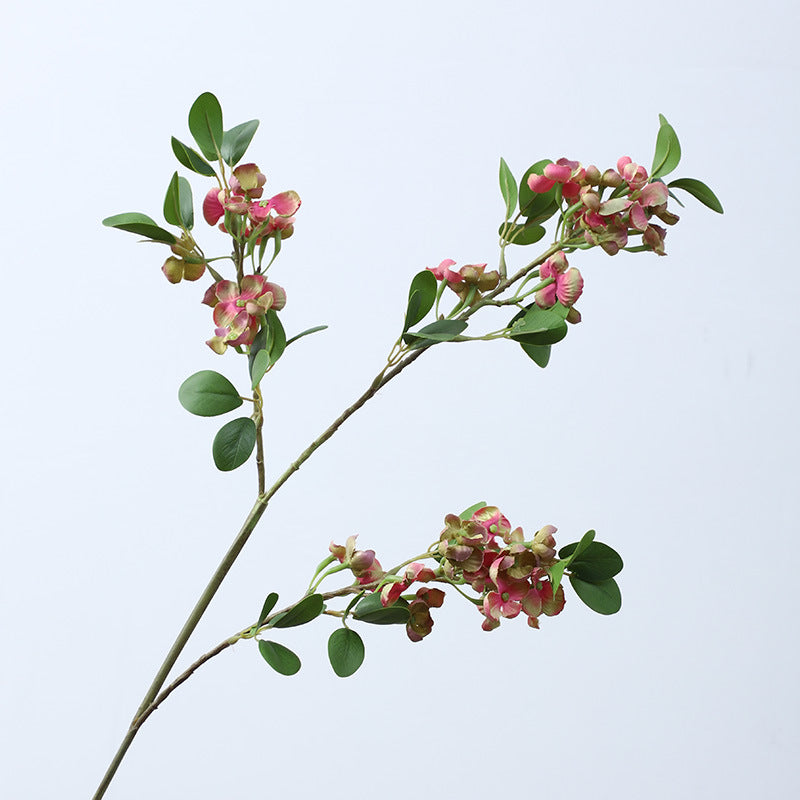 Realistic Touch 2-Branch Artificial Apple Blossom Flowers - Perfect for Hotel Home Décor, Wedding Celebrations, and Elegant Silk Floral Arrangements