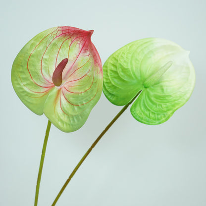 Vibrant Realistic Fake Red Anthuriums - Perfect for Home Décor, Wedding Decorations, Photography Props, and Desktop Display