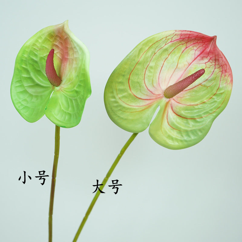 Vibrant Realistic Fake Red Anthuriums - Perfect for Home Décor, Wedding Decorations, Photography Props, and Desktop Display