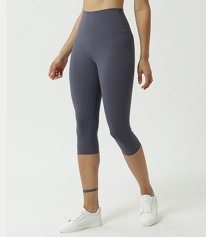 High Waist Double Sided Fleece Yoga Capris for Women Soft Comfortable and Workout Leggings