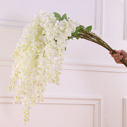 Lifelike Hanging Artificial Flower Arrangement - Elegant Wisteria Decor for Weddings, Hotels, and Home - Perfect for Ceiling Decoration and Flower Wall Displays