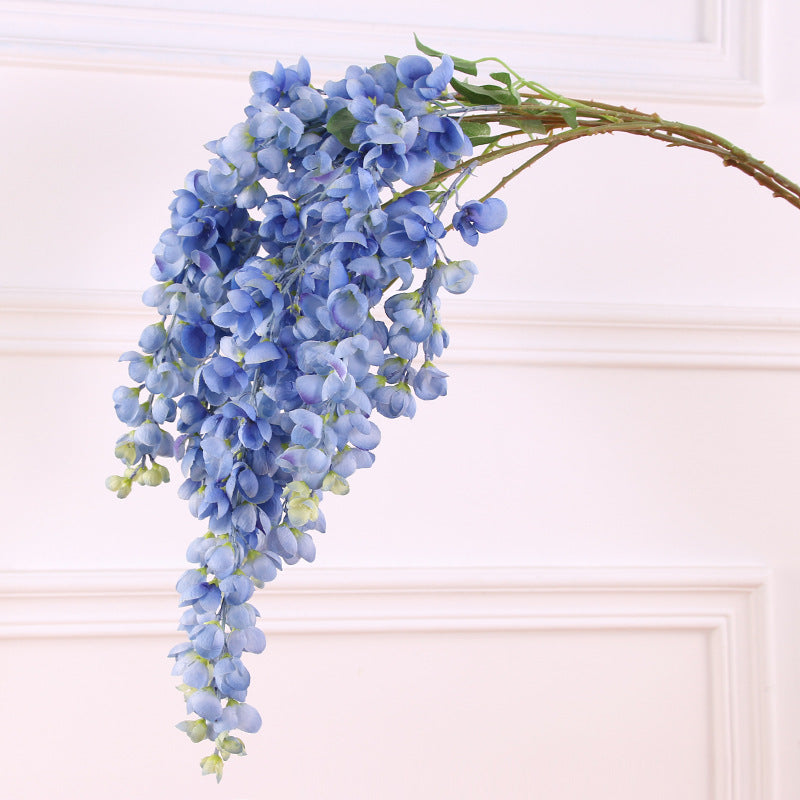 Lifelike Hanging Artificial Flower Arrangement - Elegant Wisteria Decor for Weddings, Hotels, and Home - Perfect for Ceiling Decoration and Flower Wall Displays