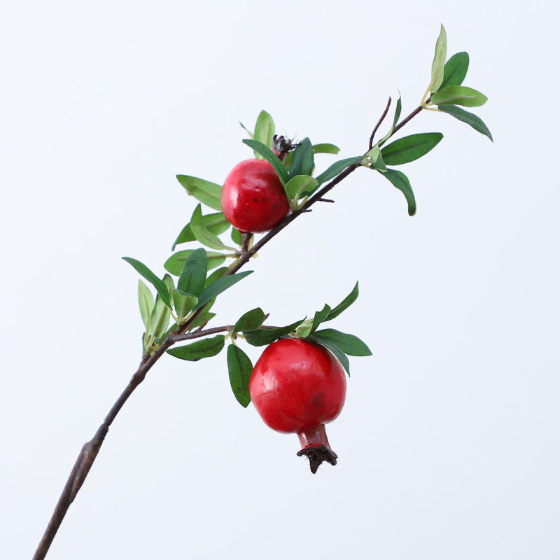 Realistic Pomegranate Berry Decorative Faux Flowers for Home and Hotel Soft Furnishings - Perfect for New Year's Décor