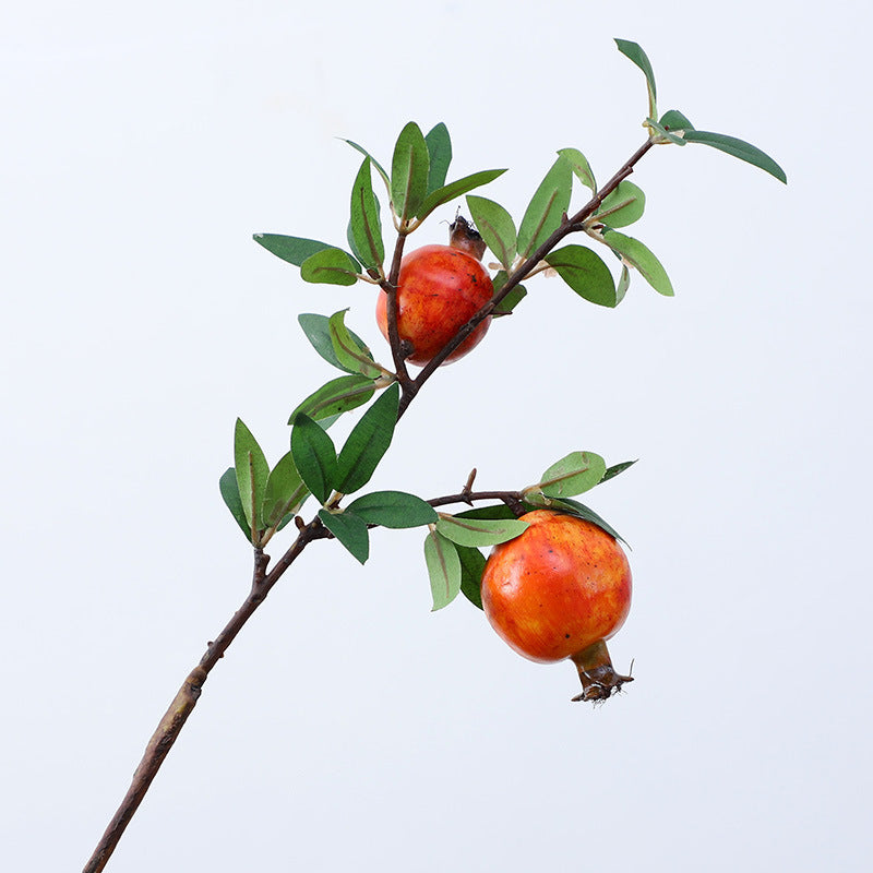 Realistic Pomegranate Berry Decorative Faux Flowers for Home and Hotel Soft Furnishings - Perfect for New Year's Décor