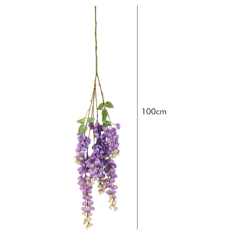 Lifelike Hanging Artificial Flower Arrangement - Elegant Wisteria Decor for Weddings, Hotels, and Home - Perfect for Ceiling Decoration and Flower Wall Displays