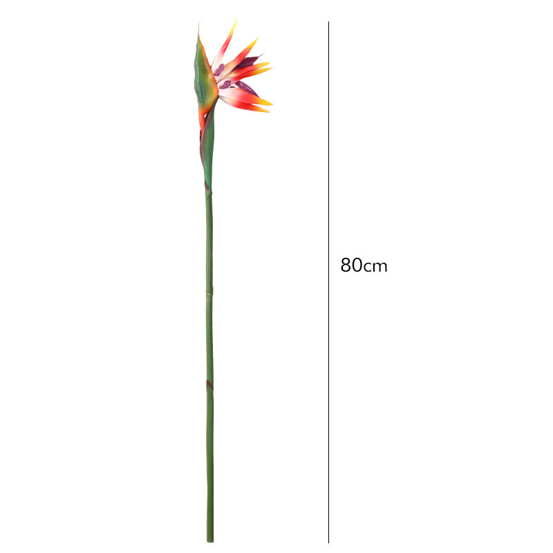 Lifelike Strelitzia Flower -  PU Soft Foam Bird of Paradise Plant for Hotel Wedding Decor & Stylish Home Decoration - Single Stem Potted Beauty