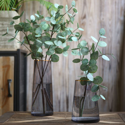 Realistic Long-Stemmed Eucalyptus Money Leaves – Artificial Faux Florals for Home Décor and French Floral Arrangements