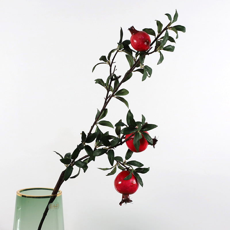 Realistic Pomegranate Berry Decorative Faux Flowers for Home and Hotel Soft Furnishings - Perfect for New Year's Décor