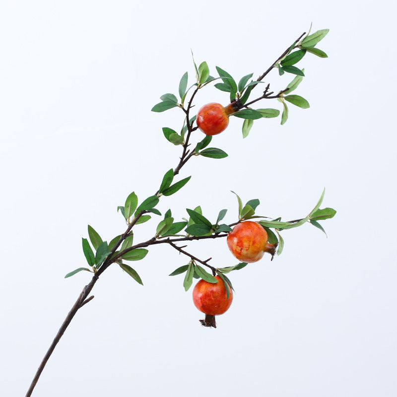 Realistic Pomegranate Berry Decorative Faux Flowers for Home and Hotel Soft Furnishings - Perfect for New Year's Décor