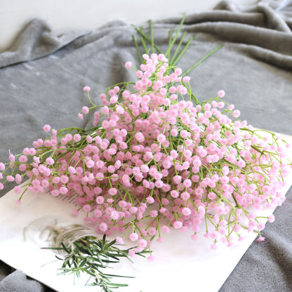 Stunning Faux Baby's Breath Bouquet - Elegant Single Stalk Floral Home Decor, Perfect for Weddings and Creative Arrangements