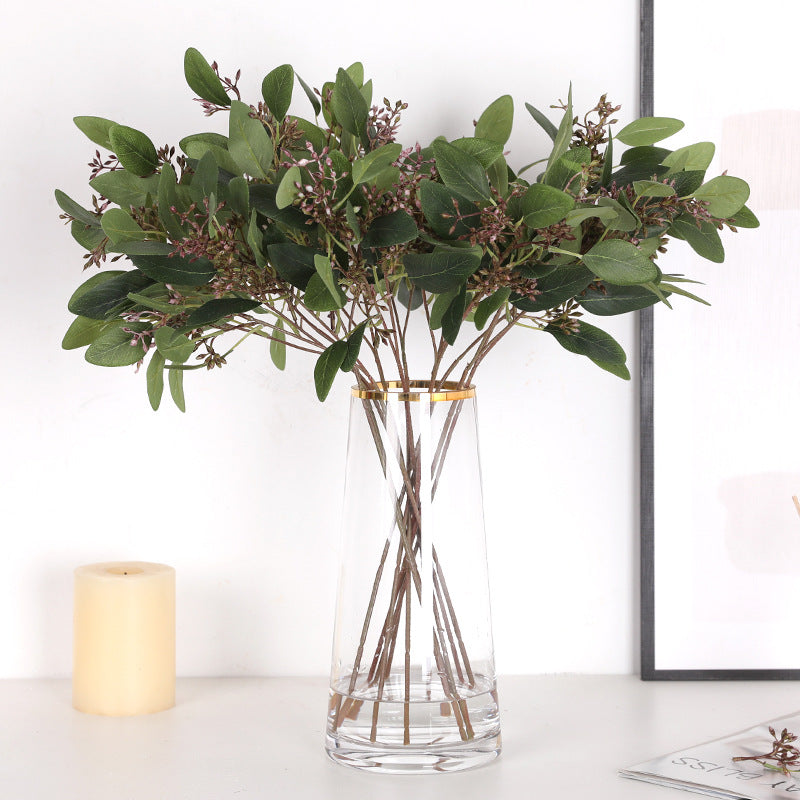 Realistic Eucalyptus Leaves with Fruit – Perfect Home Decor Accent for European and American Styles