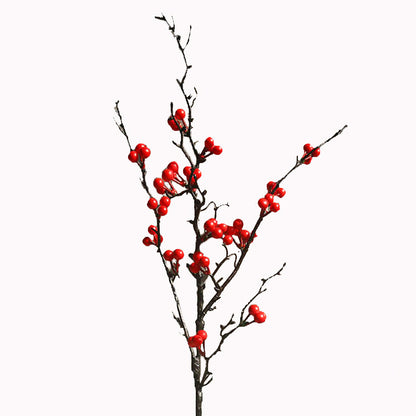 Realistic Winterberry Branches - Zen-Inspired Decorative Fruit Arrangement Gift for Home and Hotel Décor - Stylish American Soft Furnishings