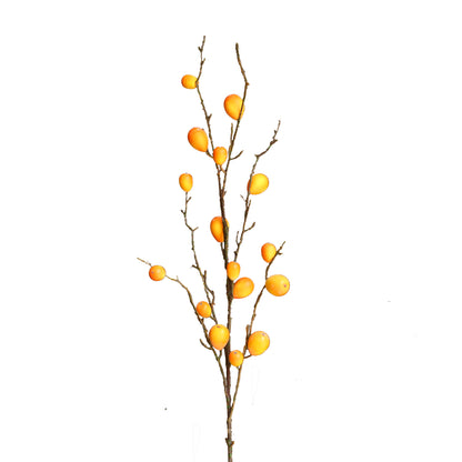 Lifelike Loquat Branch Decorative Floral Arrangement - Perfect for Rustic American Home Decor, Unique Gift for Any Occasion