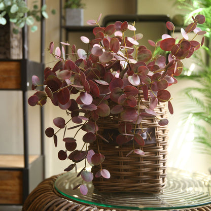 Realistic Long-Stemmed Eucalyptus Money Leaves – Artificial Faux Florals for Home Décor and French Floral Arrangements