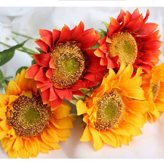 Realistic Single Stem Artificial Sunflower for Home Decor - Perfect for Photography, Outdoor Markets, and Stylish Centerpieces