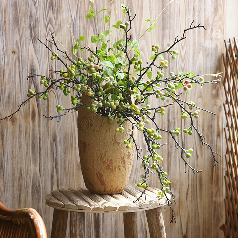 Realistic Winterberry Branches - Zen-Inspired Decorative Fruit Arrangement Gift for Home and Hotel Décor - Stylish American Soft Furnishings