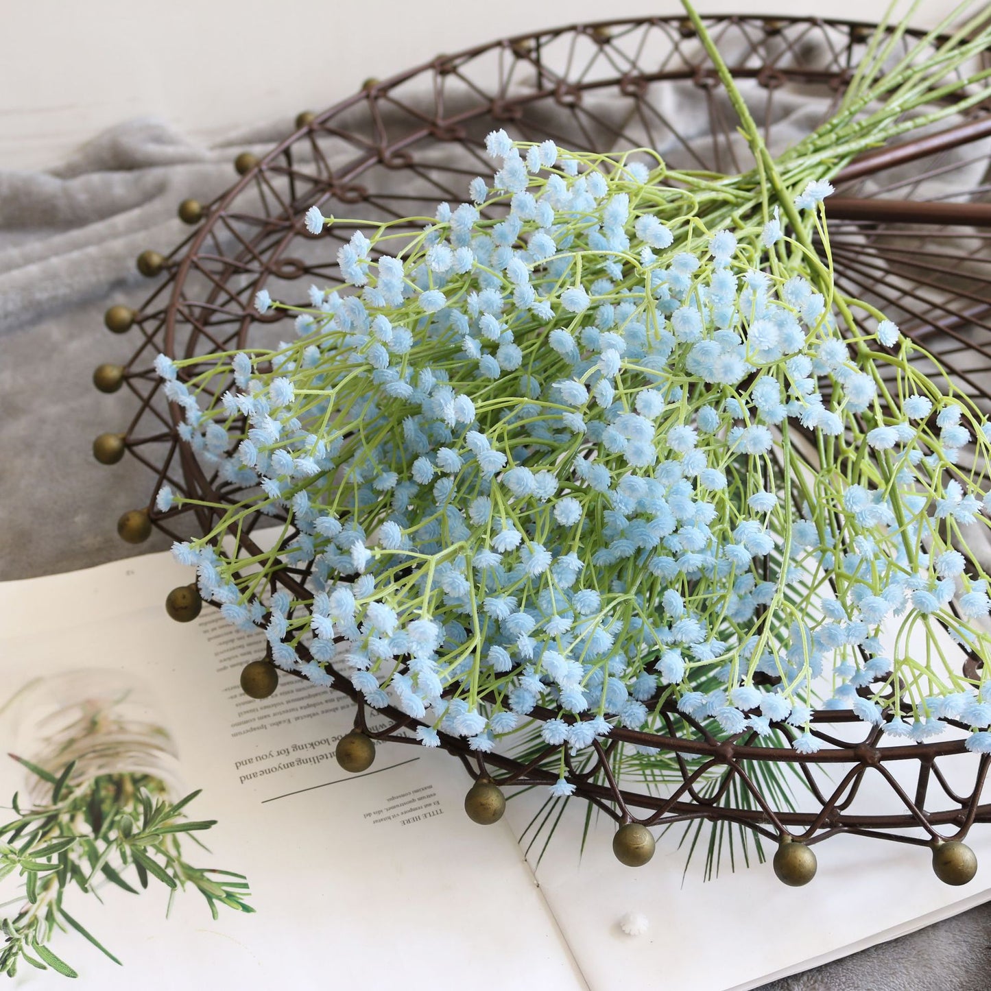 Stunning Faux Baby's Breath Bouquet - Elegant Single Stalk Floral Home Decor, Perfect for Weddings and Creative Arrangements