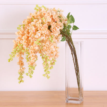 Lifelike Hanging Artificial Flower Arrangement - Elegant Wisteria Decor for Weddings, Hotels, and Home - Perfect for Ceiling Decoration and Flower Wall Displays