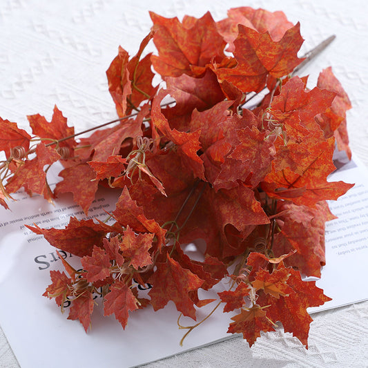 Realistic Faux Maple Leaf Wedding Decorations | Stunning Silk Plants for Aisle Markers and Ceiling Floral Arrangements