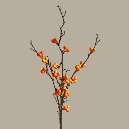 Realistic Winterberry Branches - Zen-Inspired Decorative Fruit Arrangement Gift for Home and Hotel Décor - Stylish American Soft Furnishings