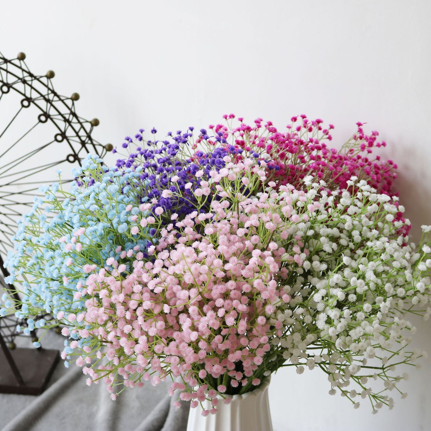 Stunning Faux Baby's Breath Bouquet - Elegant Single Stalk Floral Home Decor, Perfect for Weddings and Creative Arrangements