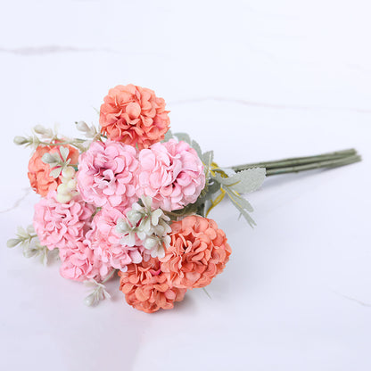 Realistic Hydrangea Flower Bouquet - Elegant Artificial Floral Arrangement for Home Décor, Versatile DIY Crafting Supplies, and Accents for Headbands