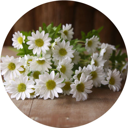 Charming Faux Daisy Wildflower Bouquet - Perfect for Home Decor, Hotel Styling, and Photography Props