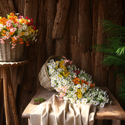 Charming Faux Daisy Wildflower Bouquet - Perfect for Home Decor, Hotel Styling, and Photography Props