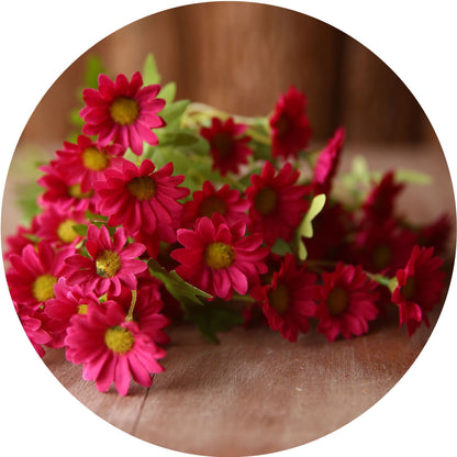 Charming Faux Daisy Wildflower Bouquet - Perfect for Home Decor, Hotel Styling, and Photography Props