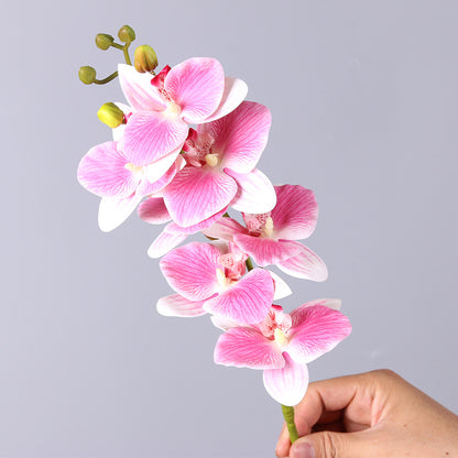 Realistic 3D Printed Single Stem Orchid - Stunning Decorative Faux Flower for Home Decor, Wedding Celebrations, and Photography Props