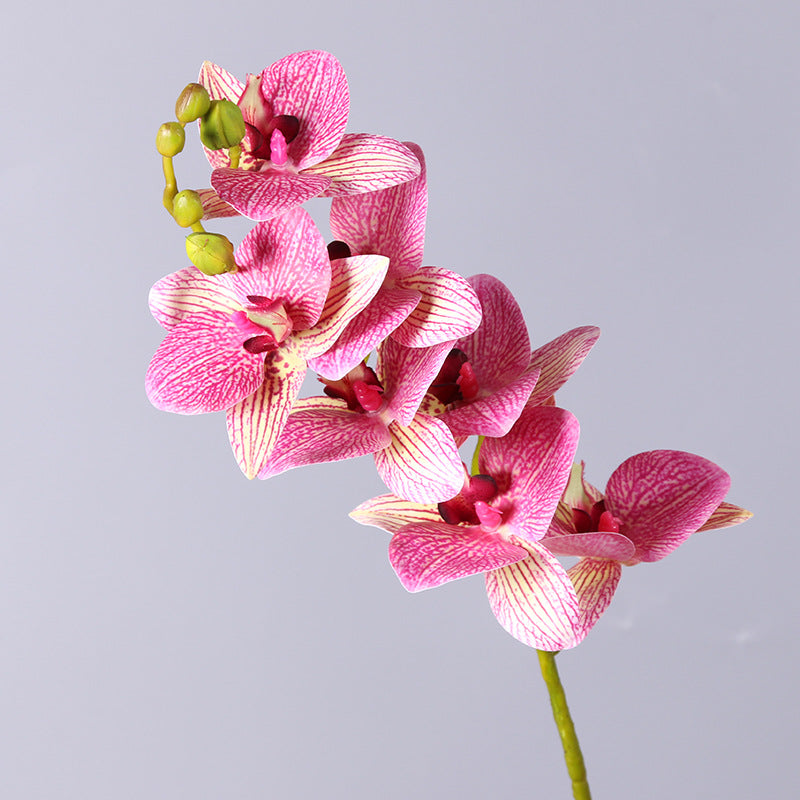 Realistic 3D Printed Single Stem Orchid - Stunning Decorative Faux Flower for Home Decor, Wedding Celebrations, and Photography Props