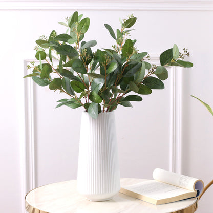 Lifelike Eucalyptus and Money Leaf Branch – Realistic Artificial Greenery for Wedding Decor, Home, and Event Decoration