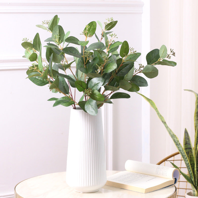 Lifelike Eucalyptus and Money Leaf Branch – Realistic Artificial Greenery for Wedding Decor, Home, and Event Decoration