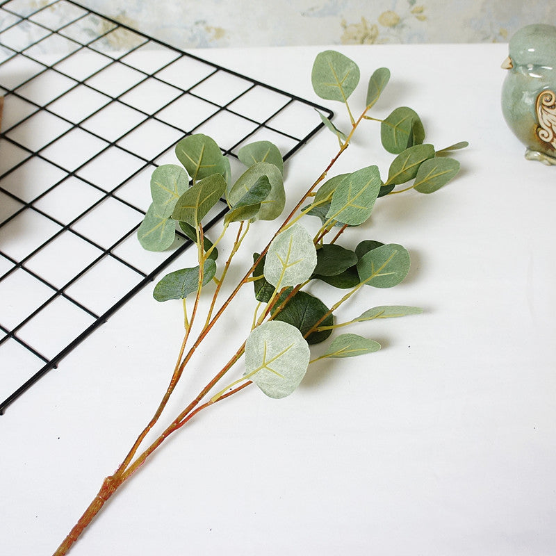 Realistic Long-Stem Eucalyptus Leaves with Round Tips – Lifelike Artificial Greenery for Home Decor, Weddings, and Photography Props