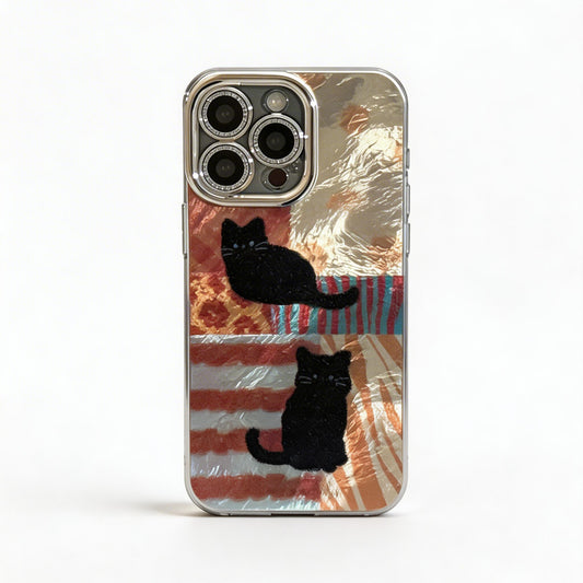 Leopard Print Cat Phone Case (for iPhone)