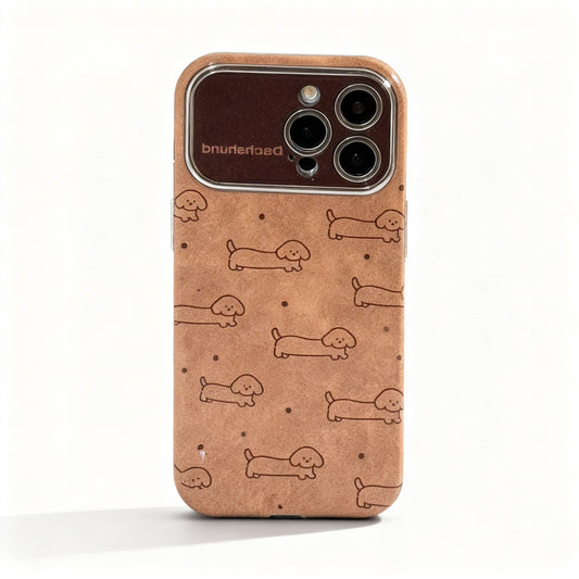 Fun Lines Dog Plush Phone Case for iPhone