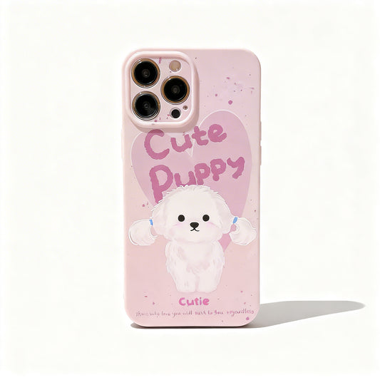 Doodle Dog Oil Painting Phone Case for iPhone