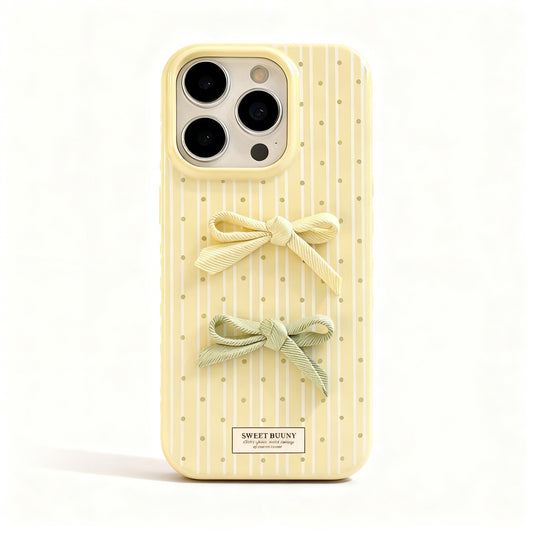 Korean Style Polka Dot Bow Phone Case for iPhone