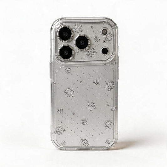 Cute Bear Dot Soft Phone Case for iPhone