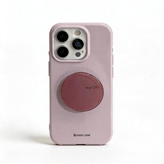 Purple Gemstone Vintage Stand Phone Case for iPhone