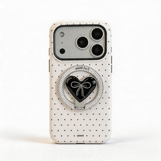 Pink Pearl Bow Magnetic Phone Case for iPhone